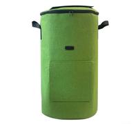 Bolsa de abono no tejida para residuos de jardín, hojas y restos de cocina, contenedor de fermentación probiótica, resistente bolsa de fertilizante orgánico de 15 galones 57L, color negro y verde