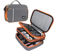 Bolsa de accesorios de viaje, organizador de cables portátil, organizador de artículos electrónicos de viaje, bolsa de cables, funda de transporte para tableta, cable, tarjeta SD, cargador, baterías