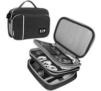 Bolsa de accesorios de viaje, organizador de cables portátil, organizador de artículos electrónicos de viaje, bolsa de cables, funda de transporte para tableta, cable, tarjeta SD, cargador, baterías