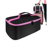 Bolsa de accesorios para rulos, bolsa de cosméticos de viaje,Estuche de transporte portátil para herramientas para el cabello | Maletín de almacenamiento de viaje con bolsa de malla con cremallera