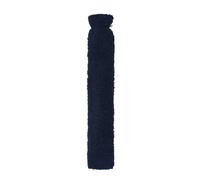 Bolsa de agua calda in tubo Premium con copertura in pelliccia di orsetto, bottiglia dell'acqua calda, 77 cm x 13 cm Certificato BS1970:2012 - Testato da TÜV Rheinland (Azul Oscuro)