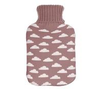 Bolsa de agua caliente 1,7L, forro suave, dimensiones 20x32x4 cm, flexible y agradable al tacto, ideal para calentar y aliviar dolores.