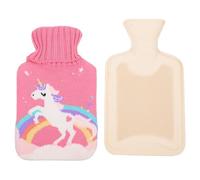 Bolsa de Agua Caliente 1000ml de Goma Funda, para Invierno | Cobertura de Franela y Felpa, Boca Ancha y Anti-salpicaduras, Tacto Suave