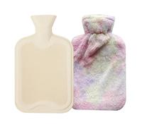 Bolsa de Agua Caliente 2L, Botellas de Agua Caliente con Suave Felpa Funda, Agua Caliente Bolsa para Alivio del Dolor, Ideas de Regalo para Niños, Mujeres y Mayores (# - 6)