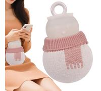 Bolsa De Agua Caliente,320ml Juego De Muñeco De Nieve A Prueba De Fugas Con Funda,Bolsa De Agua De Silicona - Para Mujeres el Hogar Viaje Invierno Clima Frío Navidad Relajación y Confort