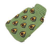 Bolsa de Agua Caliente, Alivio del Dolor de Boca Ancha 2000ML Botella de Agua Caliente de Punto Suave para el Cuello(Palta)