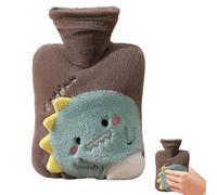 Bolsa de agua caliente - Bolsa de agua calentada, agua caliente versátil | Acogedora solución de calefacción de invierno con cubierta de peluche de diseño atractivo, bolsa de agua caliente