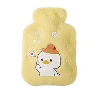 Bolsa De Agua Caliente Bolsa de agua caliente 250 ml con diseño oso peluche, conejo y gato, bolsa gruesa for manos pies for invierno(Yellow)