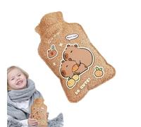 Bolsa de agua caliente, bolsa de agua caliente, bolsa de agua caliente con diseño de animales de dibujos animados, calentador de pies rellenable con agua, equipo de invierno para la temporada fría