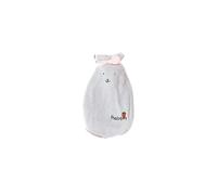 Bolsa de agua caliente, bolsa de agua caliente con forro polar, bonita caricatura con estilo de inyección de agua, bolsa de mano cálida de conejo, manos cálidas, pies, estómago y bolsa de agua (gris)