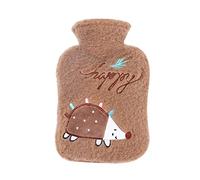 Bolsa de agua caliente bolsa de agua caliente con funda de animales de forro polar bolsa de agua caliente para aliviar el dolor de cuello, espalda, dolores de cabeza, noches acogedoras, paquete