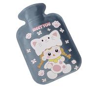 Bolsa de agua caliente, bolsa de agua caliente con tapa | Bolsa de agua caliente de felpa de 500 ml, bolsa de agua caliente de invierno - Almohadilla térmica suave portátil para pies, cama y cintura