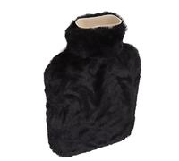 Bolsa de Agua Caliente, Bolsa de Agua Caliente de Felpa Desmontable para Aliviar las Molestias 2000ml para el Cuello(Negro)