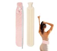 Bolsa de agua caliente - Bolsa de agua caliente larga | Bolsa de agua de | goma larga para espalda, cuello, piernas, de molestias, agua caliente y fría