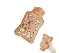 Bolsa de agua caliente, bolsa de agua caliente, paquete caliente con estampado de animales - almohadilla térmica para pies y manos, compresa caliente llena de agua de felpa para adultos