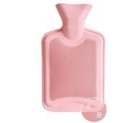 Bolsa de agua caliente Bolsa de agua caliente reutilizable con funda felpa en tamaños multicolores 500ML-2000ML(Pink,1000ML)