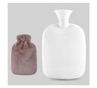 Bolsa de Agua Caliente Botella 2000 ml de seguridad Agua Caliente caliente suave alivio del dolor Prueba de invierno portátil reutilizable de protección con cubierta de la felpa lavable de fugas (Col