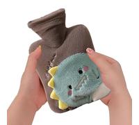 Bolsa de agua caliente | Botella de agua caliente de dibujos animados de 1000 ml | Almohadilla térmica portátil, cubierta para pies, cintura y manos, calentador de cama ideal para noches frías y