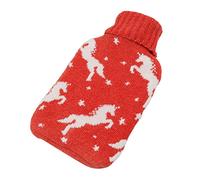 Bolsa de Agua Caliente, Botella de Agua Caliente Exterior con Textura de Labios a Prueba de Salpicaduras 2000ML para el Cuello(Caballo)