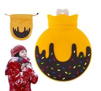 Bolsa de agua caliente, botella de agua de goma | Bolsa de agua de silicona para donuts con diseño de donuts - Calentador de pies desmontable para botella de agua caliente para niños, buen sellado par