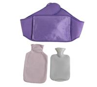 Bolsa de agua caliente, Calentador de manos for cintura, botella agua caliente, cinturón, bolsa, felpa suave(Purple 240g)