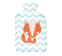 Bolsa de agua caliente caucho forro polar 2 litros Botella De Agua De Gran Capacidad Una botella con un colorido suéter Zorro [092]