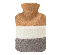 Bolsa de agua caliente cinturón para el hogar Gran capacidad con patrón de impresión y funda de felpa Ideal para botellas de agua caliente Calentador de pies Alivio del dolor para hombros y espalda