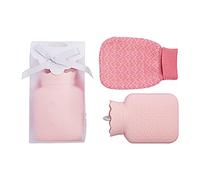 Bolsa de agua caliente clásica de goma para cuello y hombros, gran regalo para el día de San Valentín para novia, botella de agua caliente de goma con funda