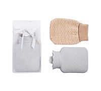 Bolsa de agua caliente clásica de goma para cuello y hombros, gran regalo para el día de San Valentín para novia, botella de agua caliente de goma con funda