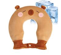 Bolsa de agua caliente, cojín cervical en forma de U con diseño de animales para protección del cuello | Botella de agua caliente con funda suave, para invierno, mujeres, niños, viajes, cama, lesiones