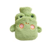 Bolsa de agua caliente con cubierta | 1 L paquete calefactor con diseño animal, bolsa de agua caliente con funda de peluche, para dolores musculares y menstruales, mujeres, niños, lesiones deportivas