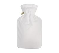 Bolsa de agua caliente con cubierta de vellón cremallera forro extra-TÜV Rheinland probado (Blanco)