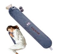Bolsa de agua caliente con cubierta dulce, larga bolsa de agua caliente, con funda exterior suave, para relajación de hombros, dolores musculares, mujeres, niños, viajes, cama, lesiones deportivas