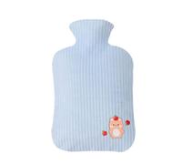 Bolsa de agua caliente con diseño de dibujos animados, bolsa de agua caliente de felpa, relleno de agua caliente, mantiene el calor, a prueba de frío, paquete de calor para niños