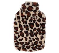 Bolsa de Agua Caliente con Estampado de Leopardo, Tela de Pelusa Duradera Y Práctica a la Moda, Saco para Botella de Agua Caliente para el Dormitorio del Hogar, Mantiene el Calor para el Invierno
