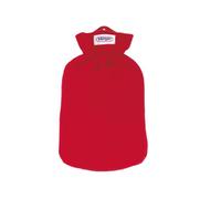 Bolsa de agua caliente con forro polar, 2,0 litros, color rojo