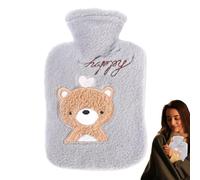 Bolsa de agua caliente con funda | Bonita bolsa de agua caliente con funda , bolsa de agua caliente de 1 litro para dolores menstruales, cuello y hombros, hombres y mujeres, calentador de manos y