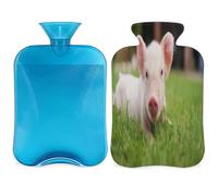 Bolsa de agua caliente con funda de 2 L, con diseño de cerdos lindos, bolsa de agua para noches acogedoras, alivio del dolor, espalda, cuello y hombros