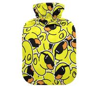 Bolsa de agua caliente con funda, divertido pato animal de 2 litros, bolsa de agua caliente a prueba de fugas para calentador de manos, pies, cuello, hombros, espalda, alivio del dolor muscular,