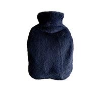 Bolsa de Agua Caliente con Funda Felpa, Gran Capacidad 2L Botellas de Agua Caliente Para Alivio Del Dolor de Espalda, Cuello, Hombros, Perfecto Para Invierno (32x20cm,Azul oscuro)