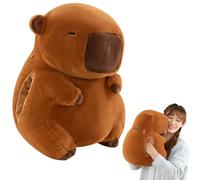 Bolsa de agua caliente con funda, muñeca esponjosa con forma de carpincho con botella de agua fría o caliente de goma, bolsa de cama rellenable para mayor calidez y comodidad