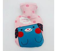 Bolsa de Agua Caliente con Funda Rosa Lago Azul Bolsa Calor Cama para Dormir Pies Peluche Caliente con Suave Hot Water Bottle para Noches Frías de Invierno No Hay Fugas 500ML
