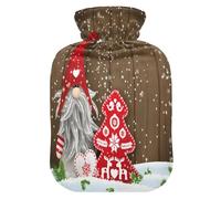 Bolsa de agua caliente con funda suave extraíble para aliviar el dolor, calambres menstruales, calentadores de pies, M Nisser Noruega Dinamarca Tomtar Suecia Tonttu