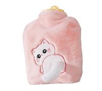 Bolsa de agua caliente con tapa, botella de agua caliente para calambres | Bolsa de agua caliente linda de 900 ml - Compresa caliente, cómoda bolsa de agua caliente, bolsa de calefacción de gran