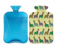 Bolsa de agua caliente con tapa para perros salchicha de 2 l, bolsa de agua de gran capacidad para noches acogedoras, alivio del dolor, espalda, cuello y hombros