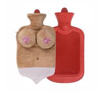 Bolsa de agua caliente con tetas de peluche rosa carne para el futuro novio en la fiesta caliente de despedida de soltero gadget para adultos 18+