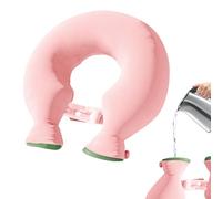 Bolsa de agua caliente - Cuello 1800 ml a prueba de fugas con cubierta de peluche, bolsa de agua caliente en forma de U para mamá papá anciano Espalda Hombros Cintura Piernas Frío Viajes Casa Oficina
