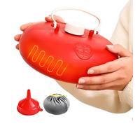Bolsa de agua caliente de 1,6 pulgadas de 2 l, segura y cómoda con calentador de pies, botella caliente con asa para el hogar, área de trabajo, caminar, viajar, práctico y portátil con bolsa de agua