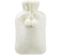 Bolsa de agua caliente de 2 l de gran capacidad, de piel sintética, con funda, mullida para aliviar el dolor, manos y pies calientes, cama caliente para bebés, niños y adultos