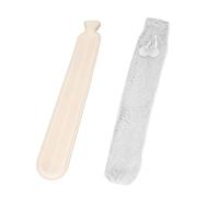 Bolsa de agua caliente de 2000ML, botella de agua caliente de felpa de goma a prueba de explosiones para calentar la cama en invierno y aliviar el dolor (En blanco y negro)